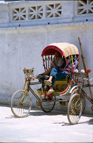 Vélo rickshaw au repos
